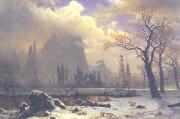 Albert Bierstadt Yosemite Winter Scene painting